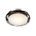 **Luminária de Teto Redonda com Acabamento de Cristal e Iluminação LED**