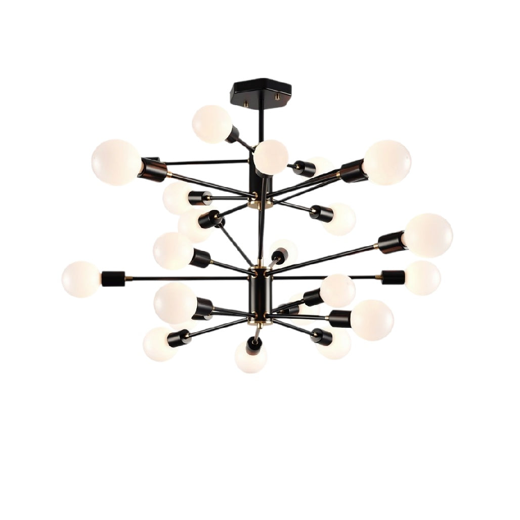 **Título técnico em português: Luminária de Teto Moderna com Design de Esfera e Braços Ajustáveis**