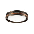 **Luminária de Teto Moderna com Detalhes em Cobre e Design Minimalista**