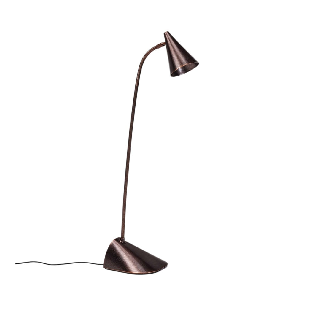 **Luminária de Mesa Moderna com Design em Cone e Base Sólida**