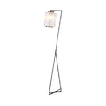 **Luminária de Pé Moderna com Design Escultural e Abajur de Vidro**