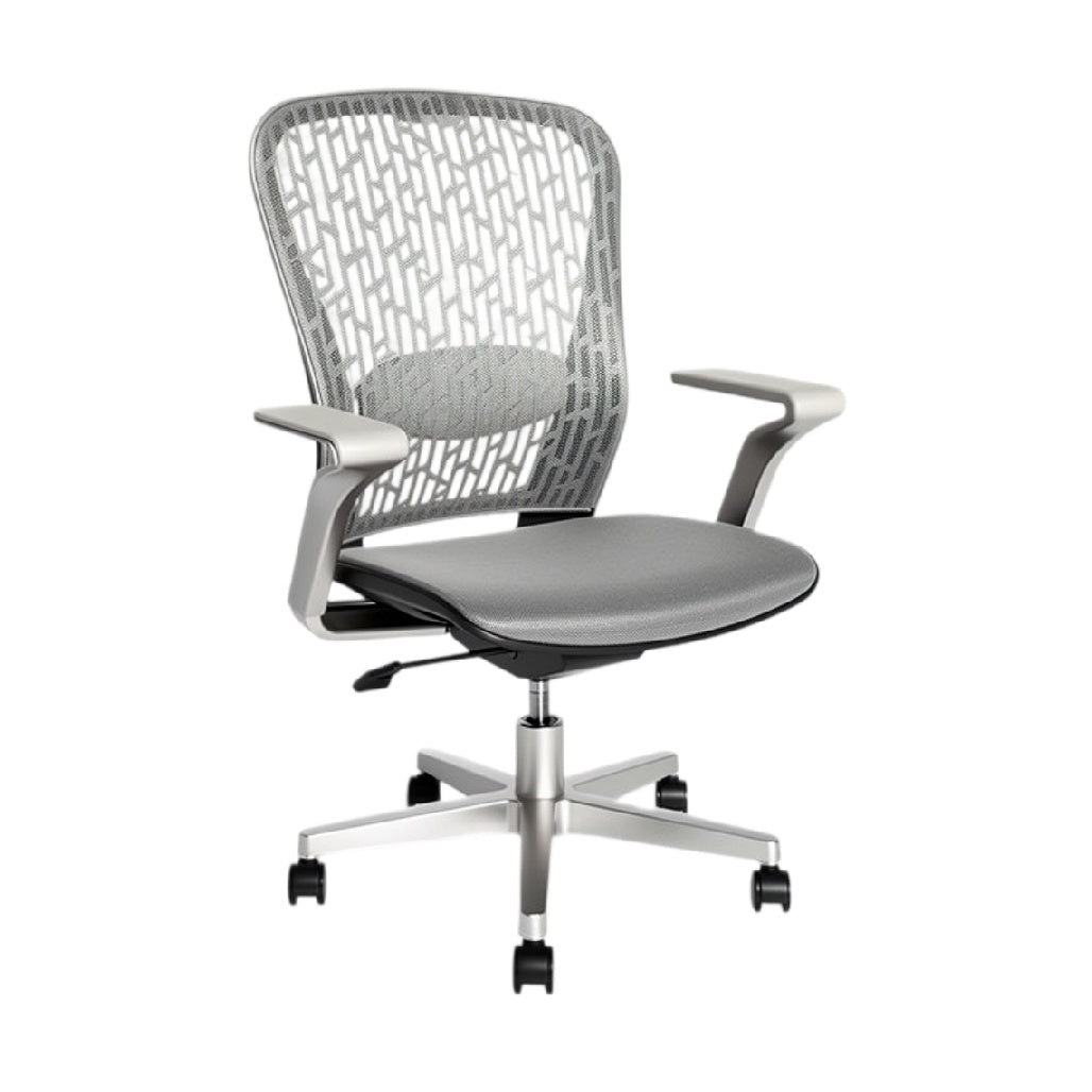 **Cadeira Ergonômica com Encosto de Malha e Apoio de Braços Ajustáveis**