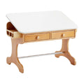 **Mesa de Atividades Multifuncional com Gavetas e Superfície Branca**